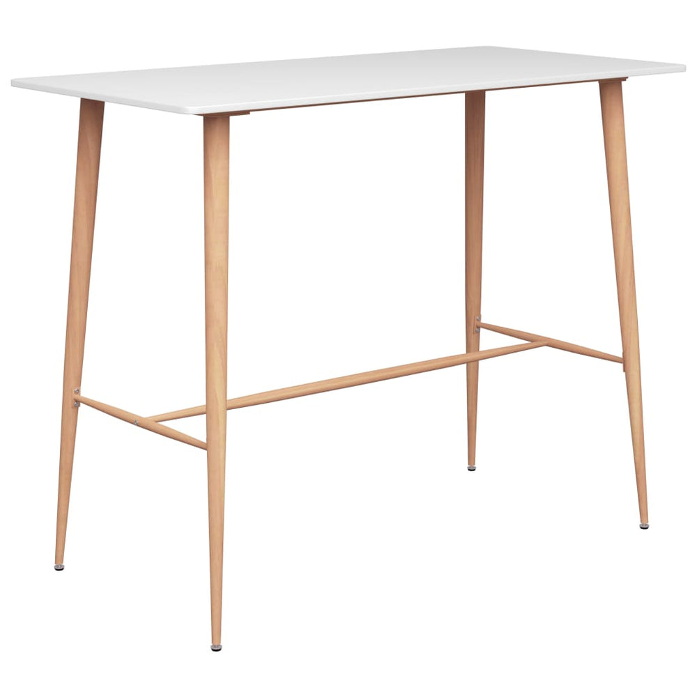 vidaXL 7-Piece Bar Set White and Grey