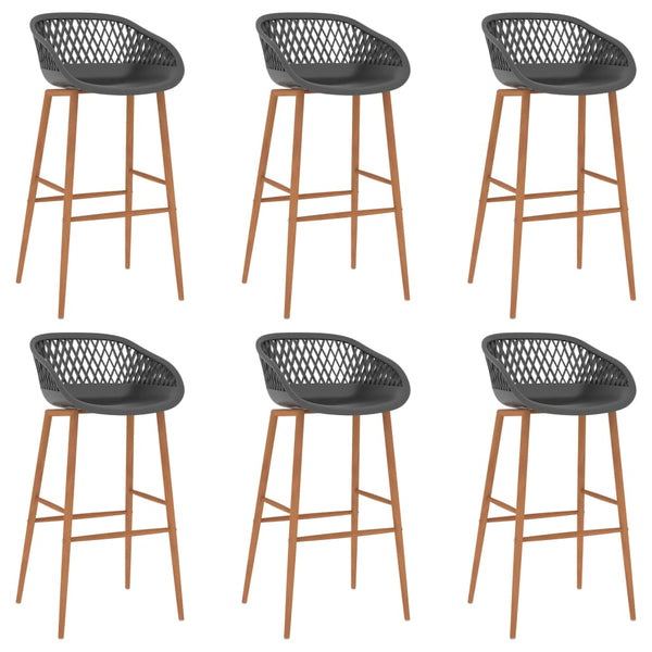 vidaXL 7-Piece Bar Set White and Grey