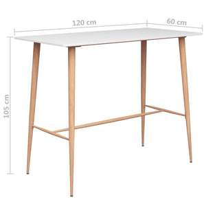 vidaXL 7-Piece Bar Set White