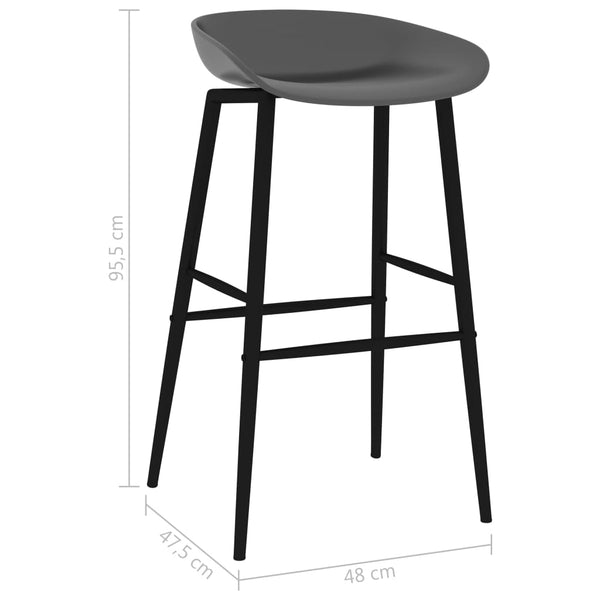 vidaXL 7-Piece Bar Set White and Grey