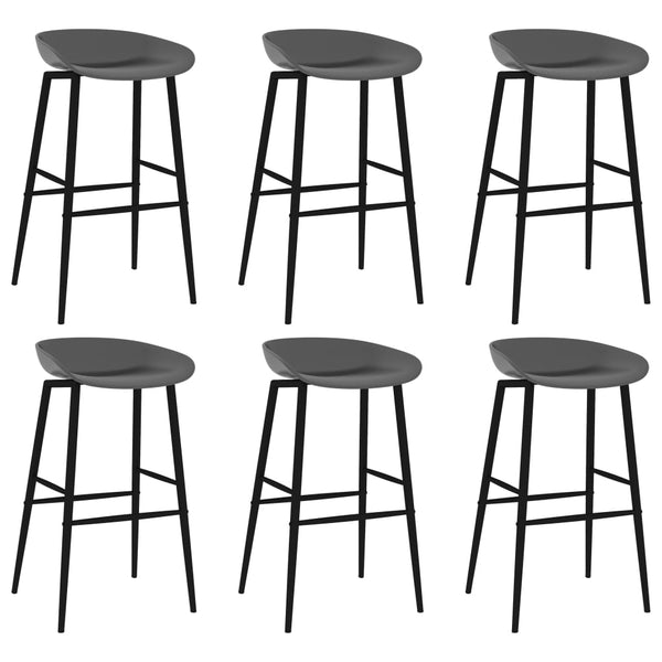 vidaXL 7-Piece Bar Set White and Grey