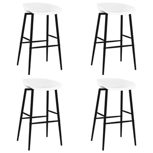 vidaXL 5-piece Bar Set Black and White