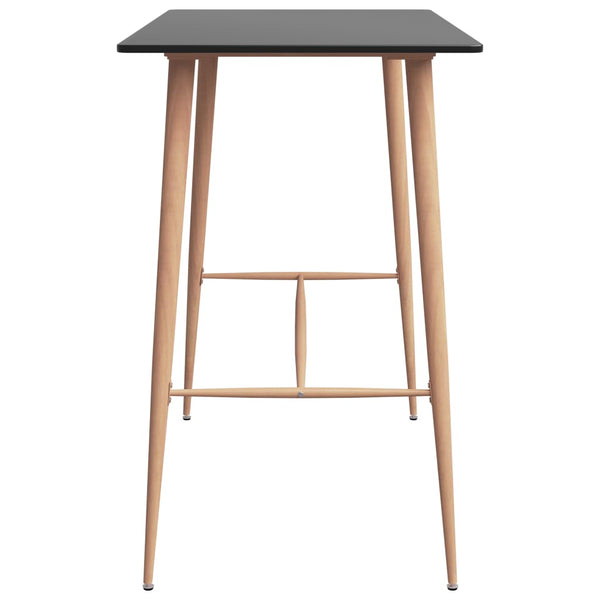 vidaXL 7-Piece Bar Set Black