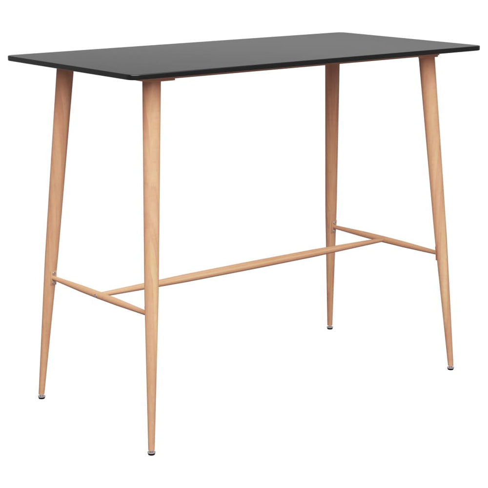 vidaXL 7-Piece Bar Set Black and Gray