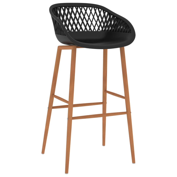 vidaXL 7-Piece Bar Set Black