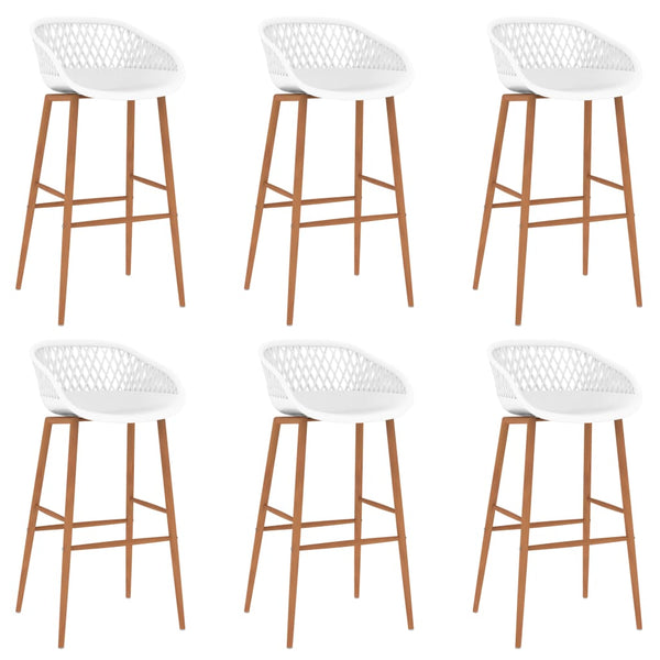 vidaXL 7-Piece Bar Set Black and White