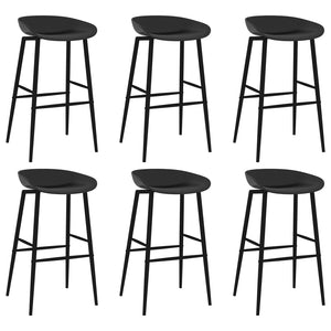 vidaXL 7-Piece Bar Set Black