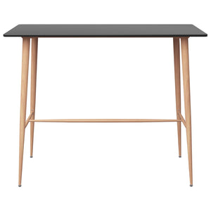 vidaXL 7-Piece Bar Set Black and Gray