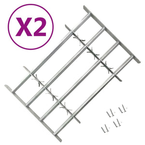 vidaXL Adjustable Window Grilles for Windows 2 pcs 1000-1500 mm