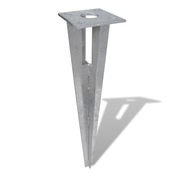 vidaXL Ground Anchor and Base Plate 4 pcs. Steel