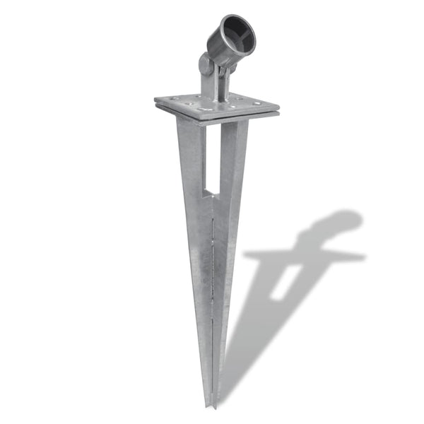 vidaXL Ground Anchor and Base Plate 4 pcs. Steel