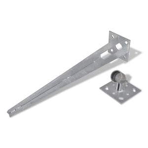 vidaXL Ground Anchor and Base Plate 4 pcs. Steel