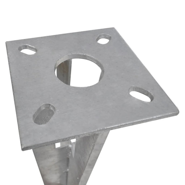 vidaXL Ground Anchor and Base Plate 4 pcs. Steel