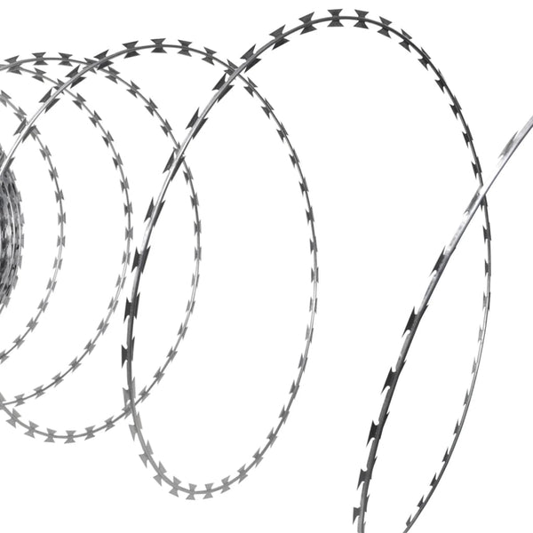 vidaXL Barbed Wire 2 pcs. Concertina Wire Galvanized Steel 60 m