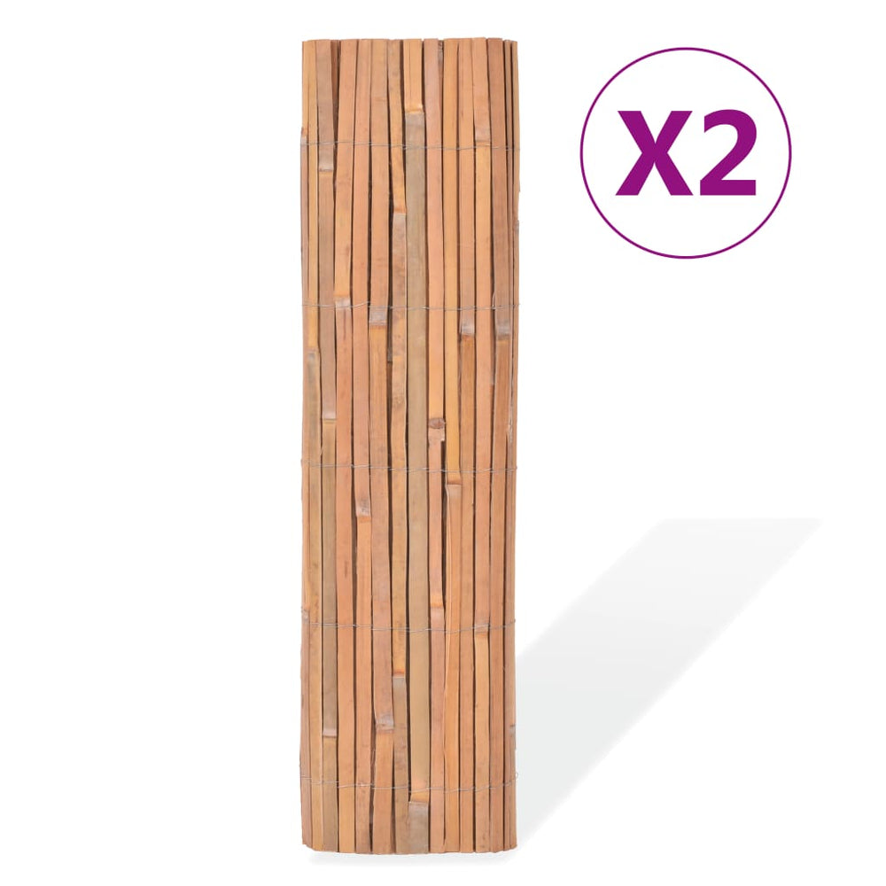 vidaXL Bamboo Fences 2 pcs. 100x400 cm