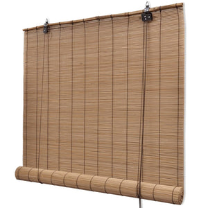 vidaXL Bamboo Roller Blinds 2 pcs 80x160 cm Brown
