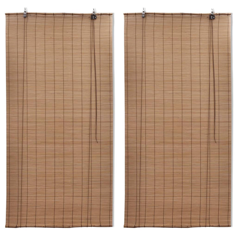 vidaXL Bamboo Roll-up Blinds 2 pcs. 120x220 cm Brown