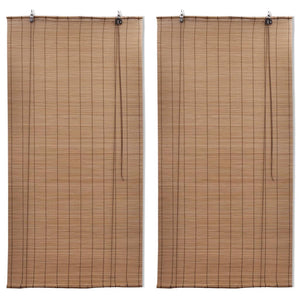 vidaXL Bamboo Roll-up Blinds 2 pcs. 120x220 cm Brown