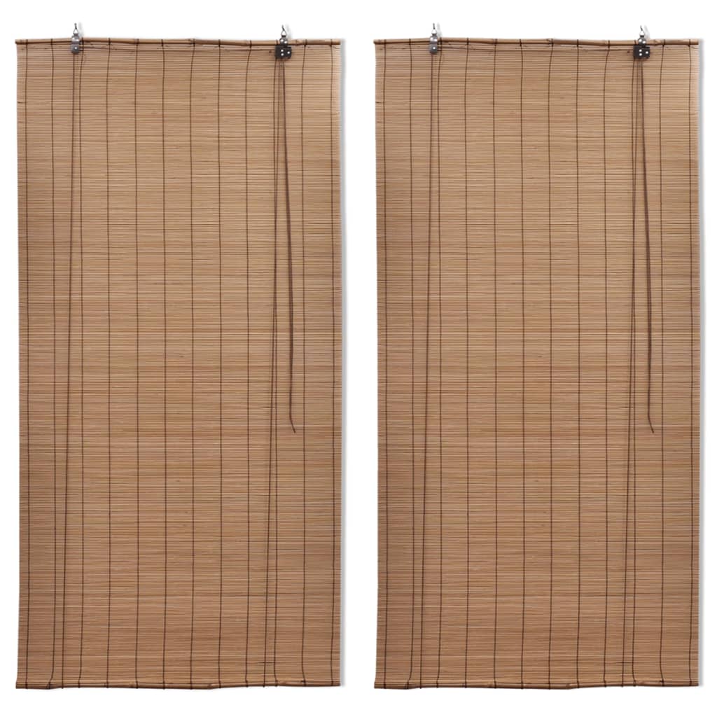 vidaXL Bamboo Roll-up Blinds 2 pcs. 120x220 cm Brown