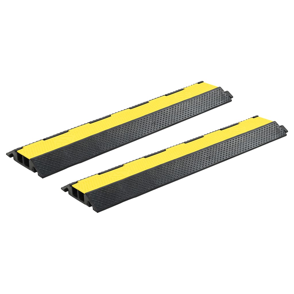 vidaXL Cable Protectors 2 pcs. 2 Channels Rubber 101.5 cm