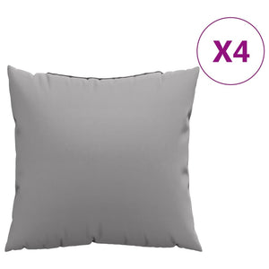 Zierkissen 4 Stk. Grau 50x50 cm Stoff