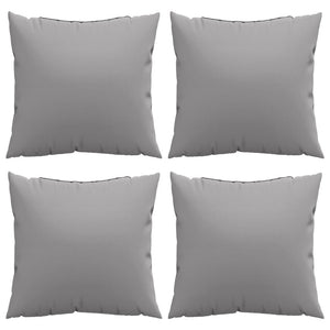 Zierkissen 4 Stk. Grau 50x50 cm Stoff