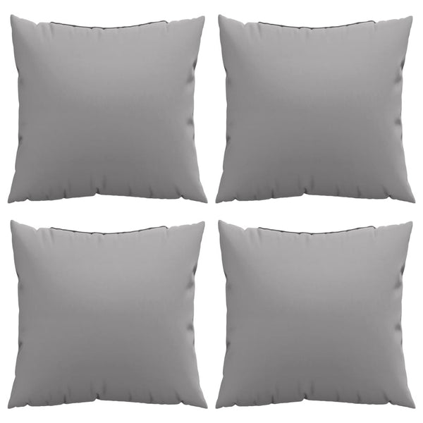 Zierkissen 4 Stk. Grau 50x50 cm Stoff