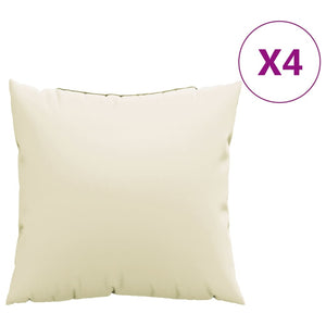 Zierkissen 4 Stk. Creme 50x50 cm Stoff