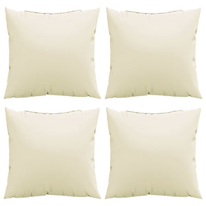 Zierkissen 4 Stk. Creme 50x50 cm Stoff