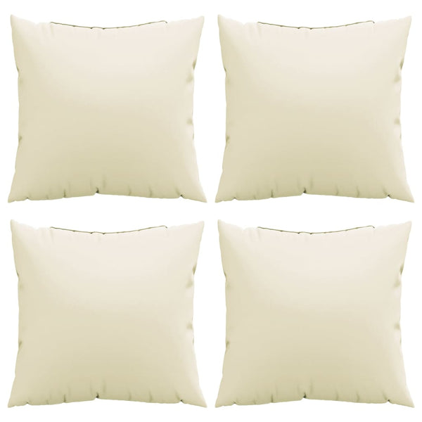 Zierkissen 4 Stk. Creme 50x50 cm Stoff