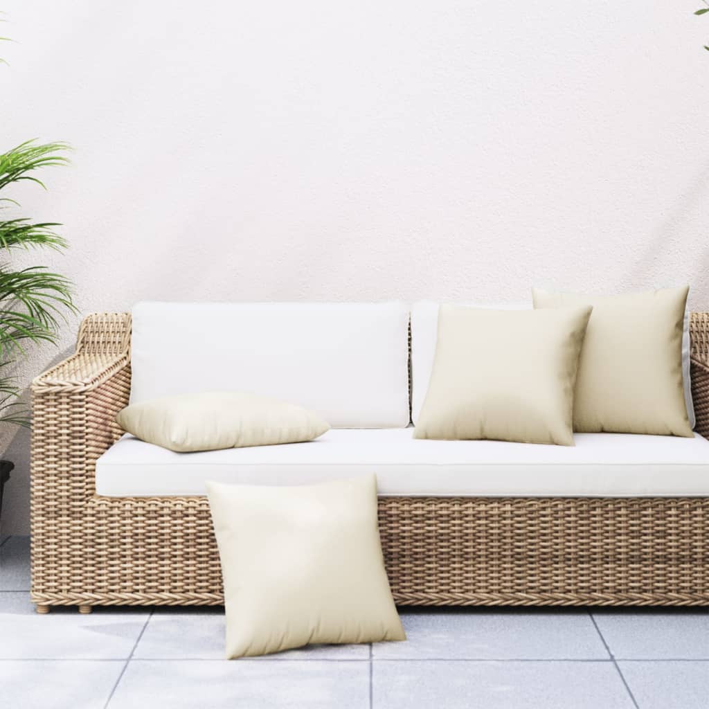 Zierkissen 4 Stk. Creme 50x50 cm Stoff