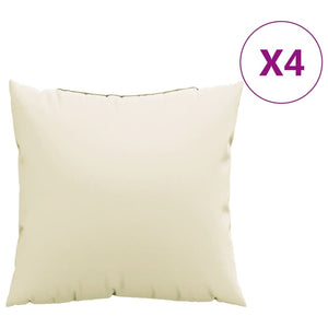 Zierkissen 4 Stk. Creme 60x60 cm Stoff