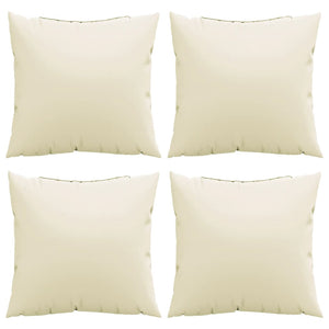 Zierkissen 4 Stk. Creme 60x60 cm Stoff