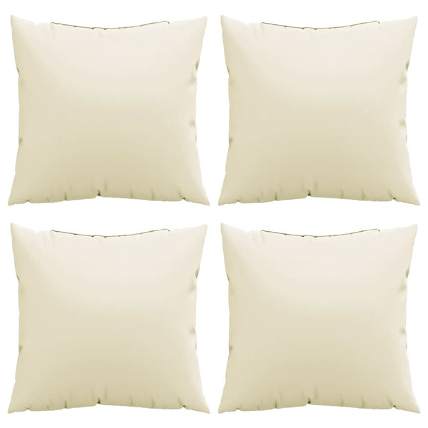 Zierkissen 4 Stk. Creme 60x60 cm Stoff