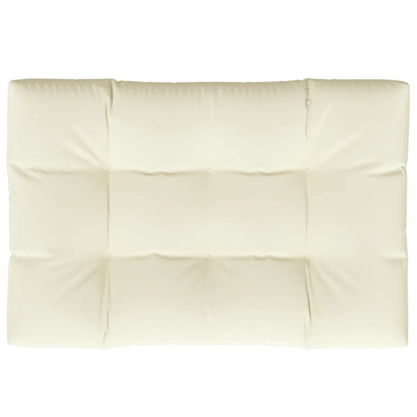Palettenkissen Creme 120x80x12 cm Stoff