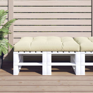 Palettenkissen Creme 120x80x12 cm Stoff