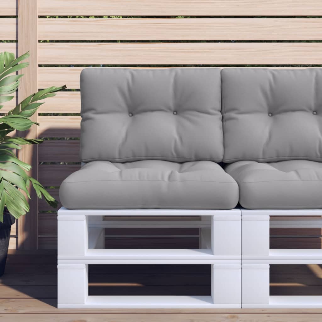 vidaXL Pallet Cushion Grey 60x40x12 cm Fabric