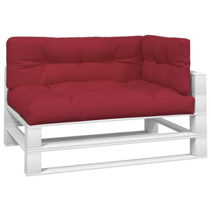 vidaXL Pallet Cushions 3-pc. Wine Red Fabric