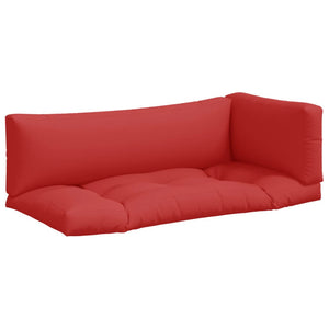 vidaXL Pallet Cushions 3-piece Red Fabric