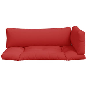 vidaXL Pallet Cushions 3-piece Red Fabric