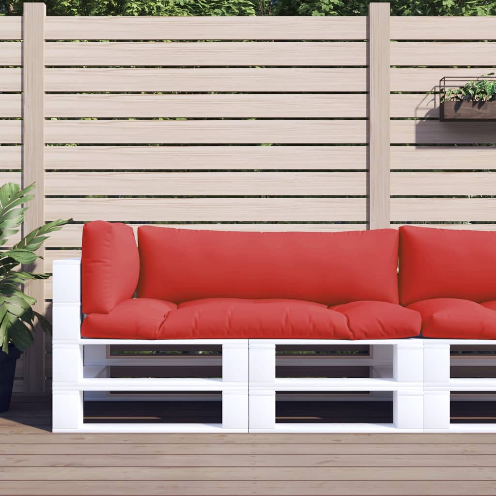 vidaXL Pallet Cushions 3-piece Red Fabric