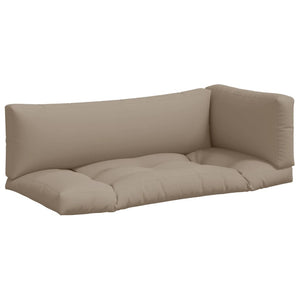 vidaXL Pallet Cushions 3-pc. Taupe Fabric