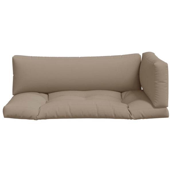 vidaXL Pallet Cushions 3-pc. Taupe Fabric