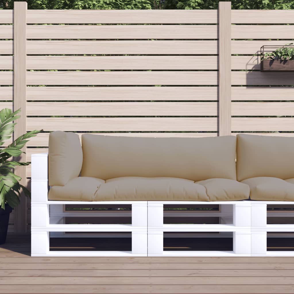 vidaXL Pallet Cushions 3-pc. Taupe Fabric