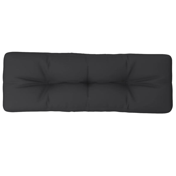vidaXL Pallet Cushion Black 120x40x12 cm Fabric