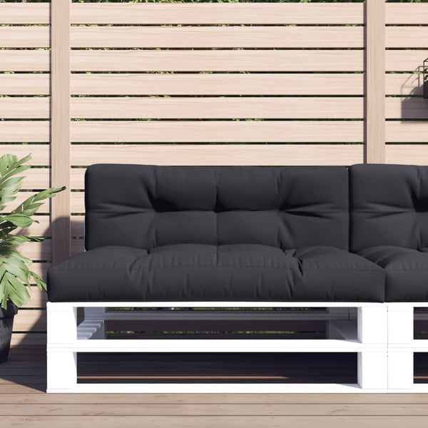 vidaXL Pallet Cushion Black 120x40x12 cm Fabric