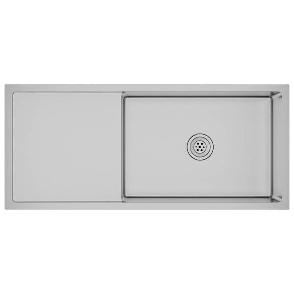 vidaXL Handmade Drop-In Sink Stainless Steel