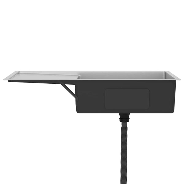 vidaXL Handmade Drop-In Sink Stainless Steel