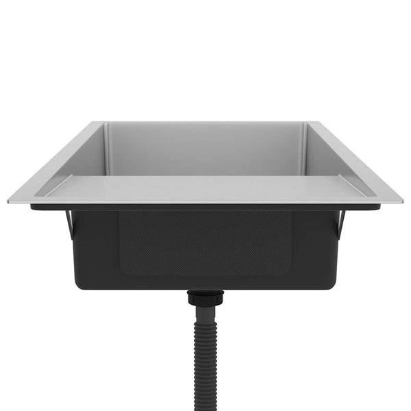 vidaXL Handmade Drop-In Sink Stainless Steel