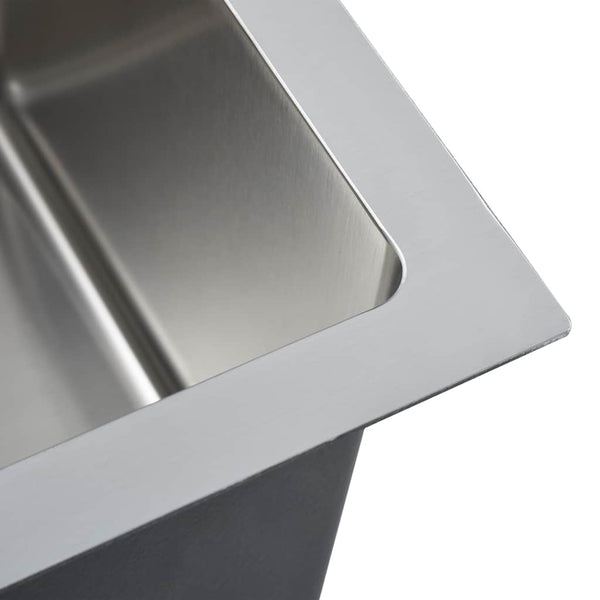 vidaXL Handmade Drop-In Sink Stainless Steel